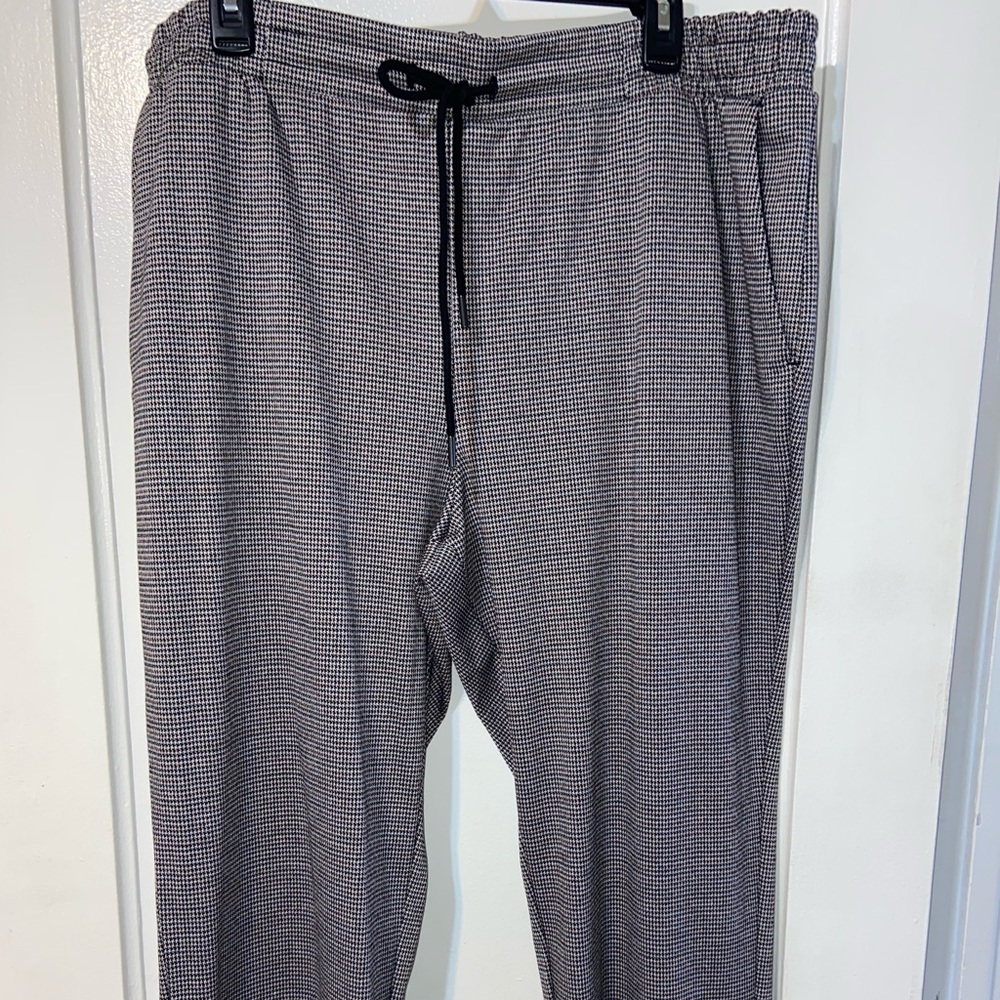 A NEW DAY High-Rise Plaid Ankle Length Pull-On Pants